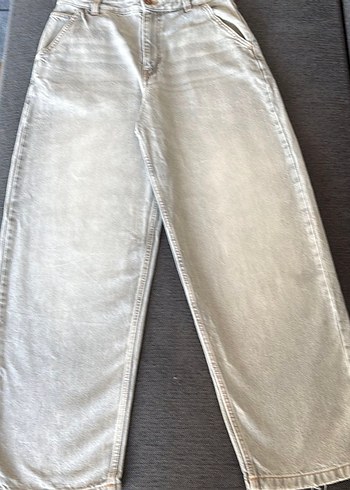 Bershka Baggy Skater Fit Gri Jean