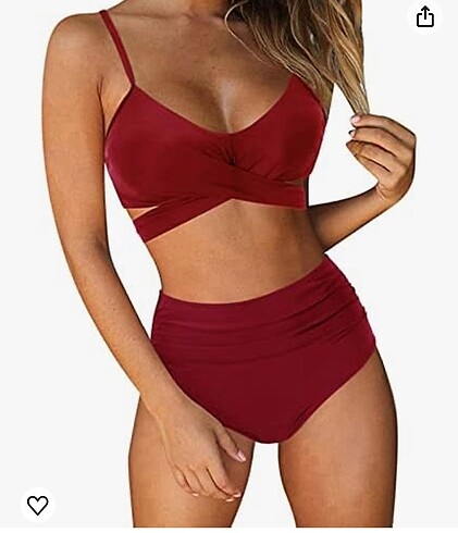 UMIPUBO Bikini Kadın Yüksek Bel Destekli Mayo Ayarlanabilir Cros