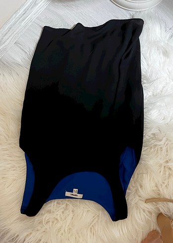 Siyah şifon içi lacivert astarlı bluz sıfırkol - Görsel 2