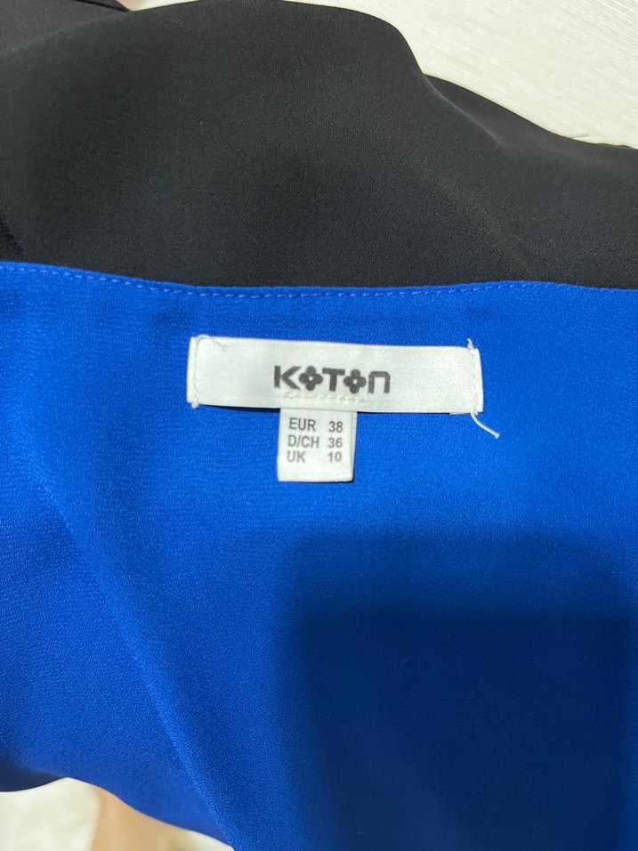 Siyah şifon içi lacivert astarlı bluz sıfırkol - Görsel 4