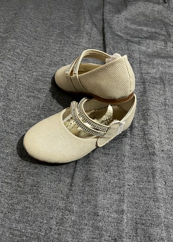 Kız Çocuk ekru krem 23 numara Tokalı Babet - Görsel 4