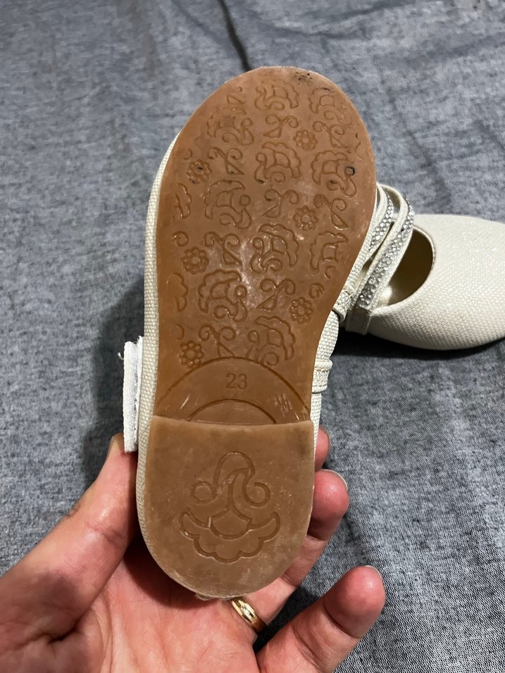 Kız Çocuk ekru krem 23 numara Tokalı Babet - Görsel 3