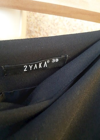 Armine Siyah Fermuarlı Kadın Kumaş etek