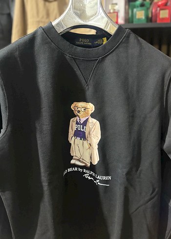 Polo Ralph Lauren Polo Bear Siyah Bisiklet Yaka Sweatshirt