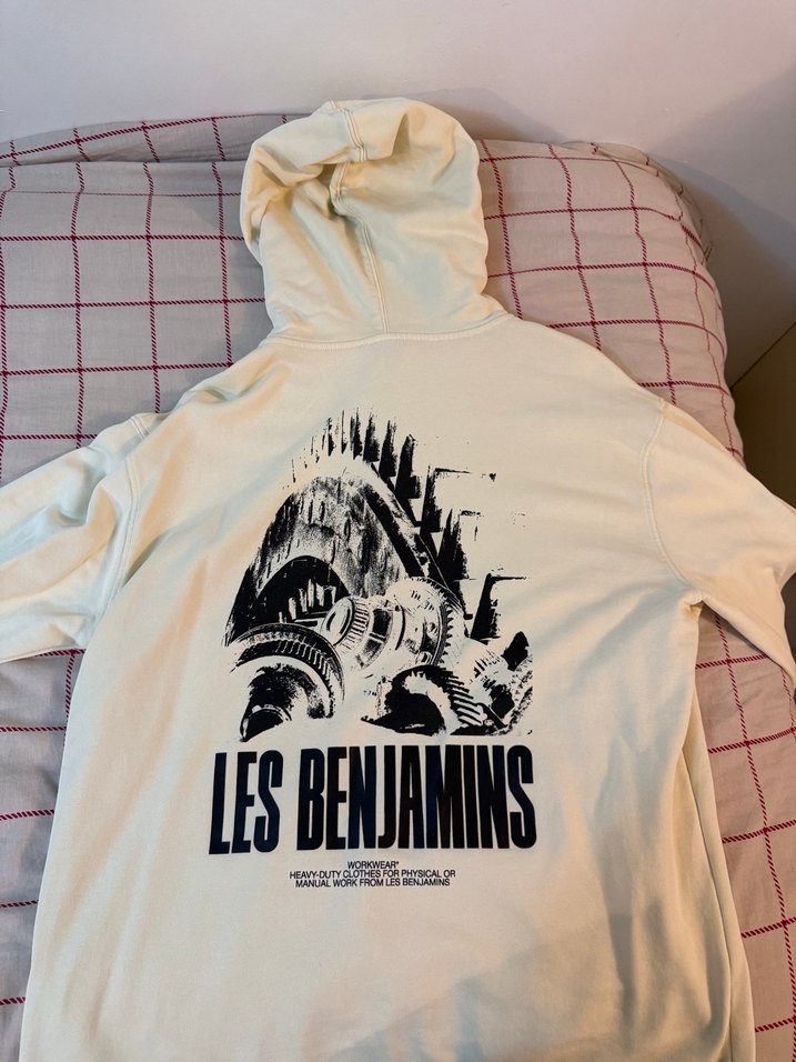 Les Benjamins Ekru Kapüşonlu Sweatshirt Orijinal — görsel 5/5