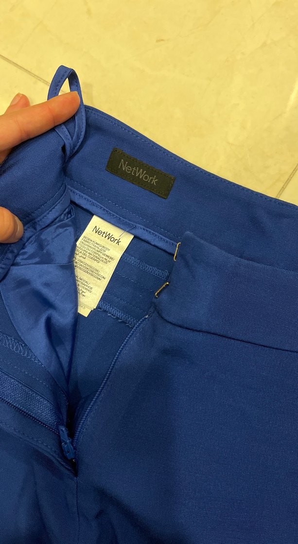 Saks Mavisi Yüksek Bel Pantolon — görsel 4/6