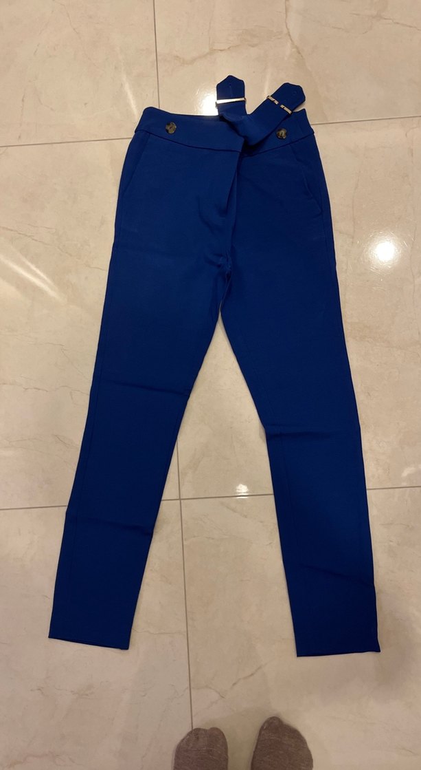 Saks Mavisi Yüksek Bel Pantolon — görsel 2/6