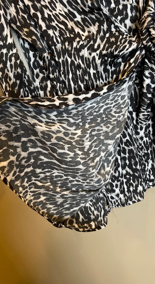 Leopar Desenli Bağlamalı Elbise — görsel 5/6