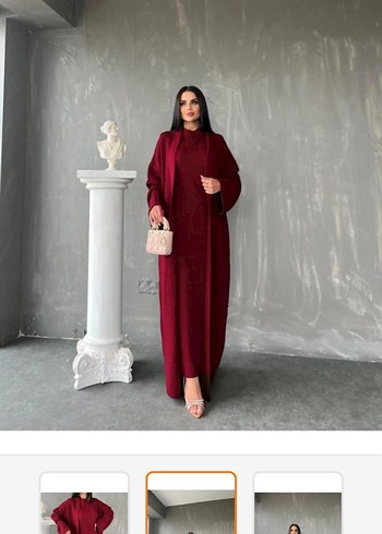 Bordo Uzun Kollu triko takım - Görsel 2