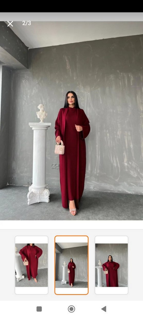 Bordo Uzun Kollu triko takım - Görsel 2