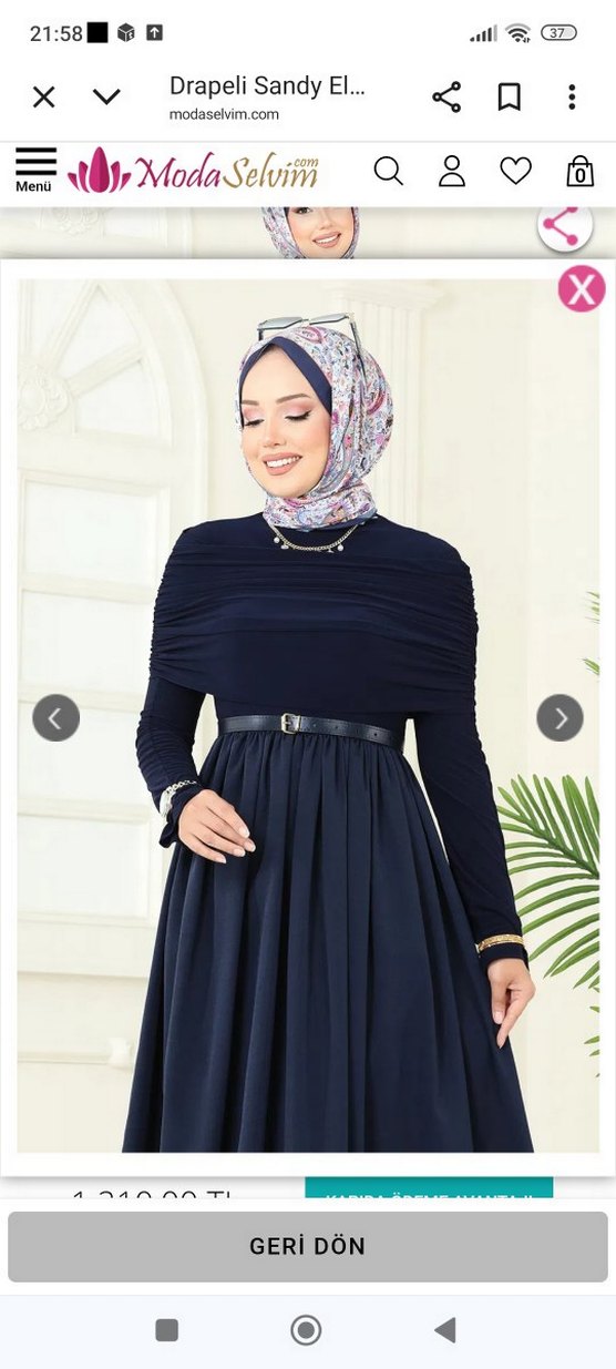 Siyah Uzun Kollu Drapeli Uzun Elbise - Görsel 2