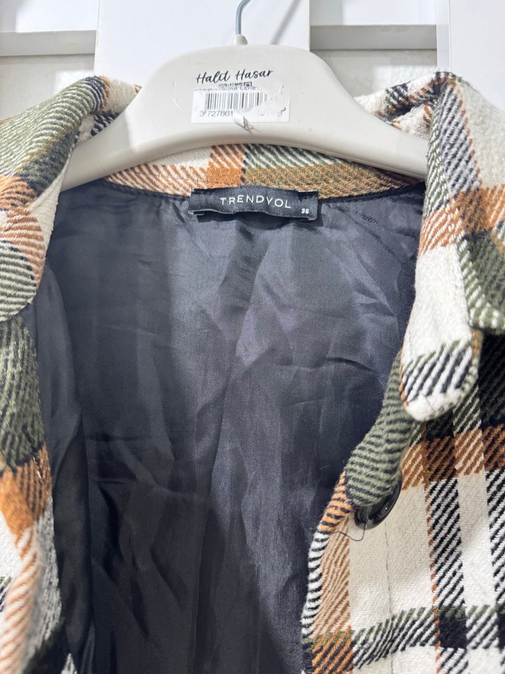 Ekose  Gömlek ceket - Görsel 4