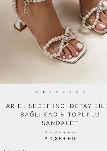 Diğer İnci Detaylı Beyaz Stiletto Düğün Ayakkabısı