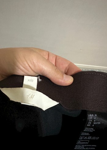 H&M Siyah Duz Kumas Pantolon