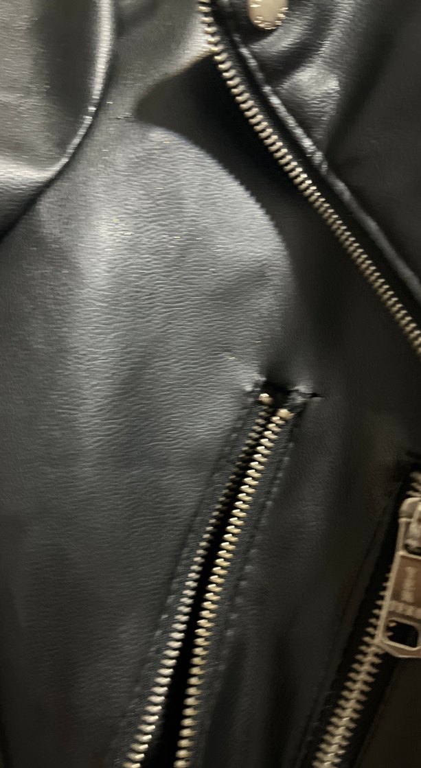 Siyah Deri Biker Ceket — görsel 4/5