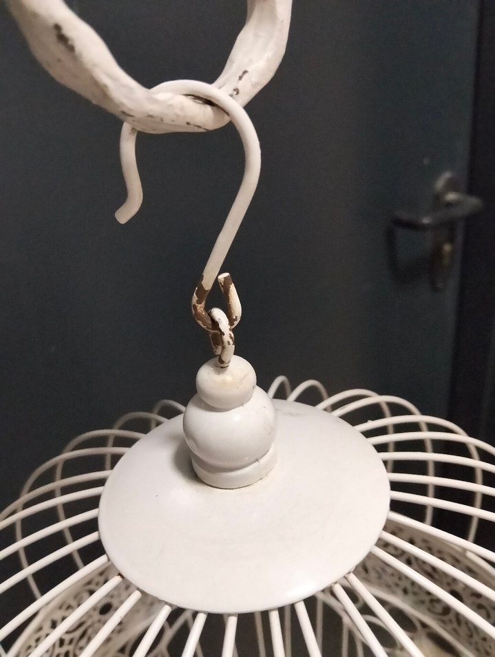 Beyaz Metal Asılı Sepet ve Stand - Görsel 3