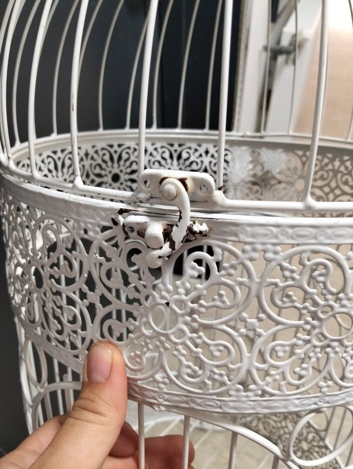 Beyaz Metal Asılı Sepet ve Stand - Görsel 4