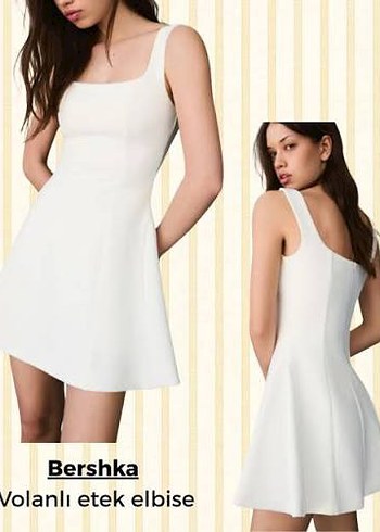 Bershka Yepyeni Zarif Sik Bride Mezuniyet Nisan Mini Beyaz Elbis