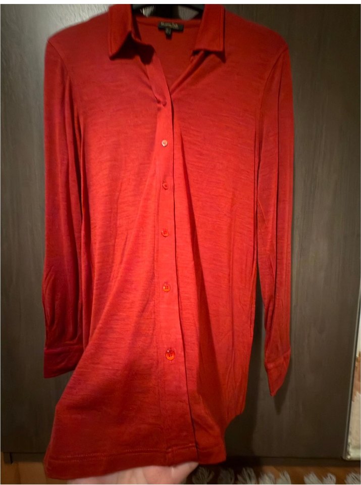 Massimo Dutti Kırmızı Uzun Kollu Rahat Gömlek — görsel 3/6