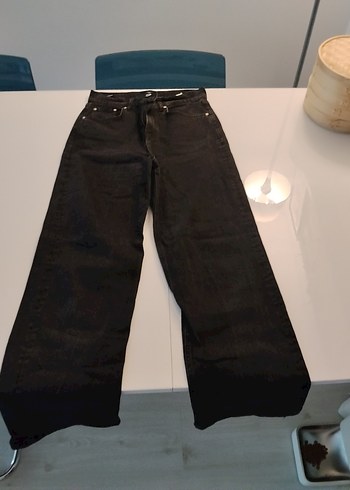 LTB Siyah Yuksek Bel Genis Paca Jean