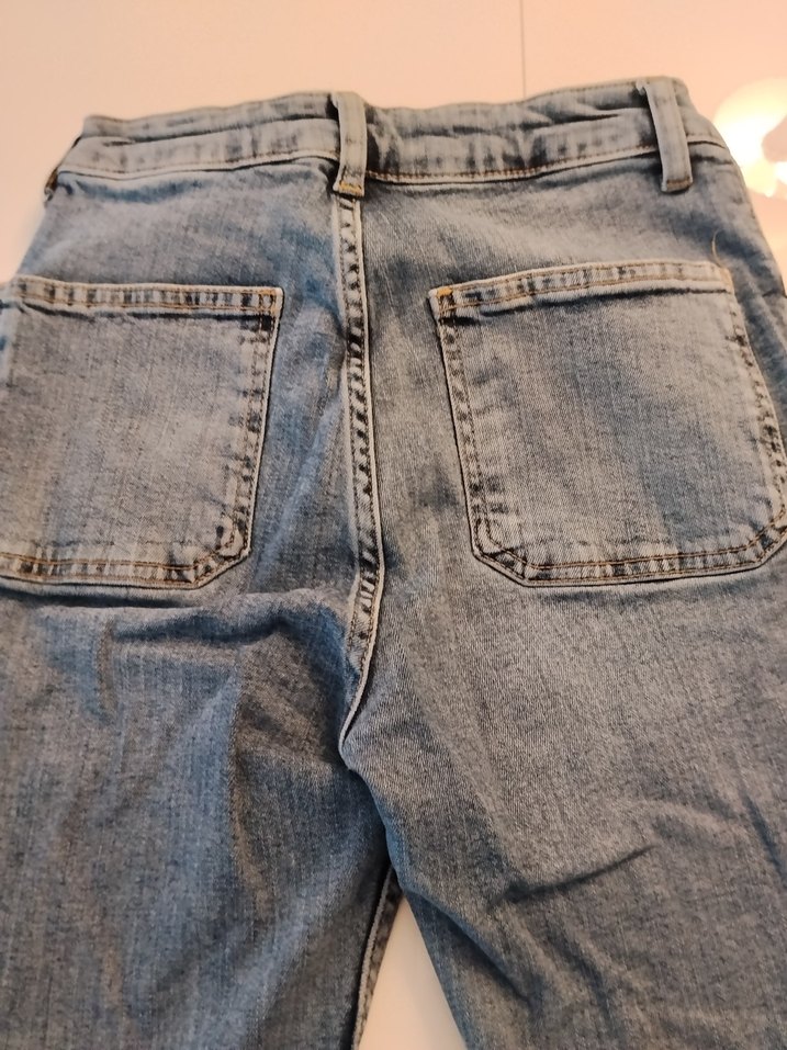 Yüksek Bel Açık Mavi Denim Jean — görsel 3/6