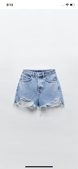 Zara High rise ripped short