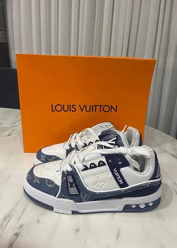 Louis Vuitton Beyaz Lacivert Sneaker Toz Torbasi Mevcut