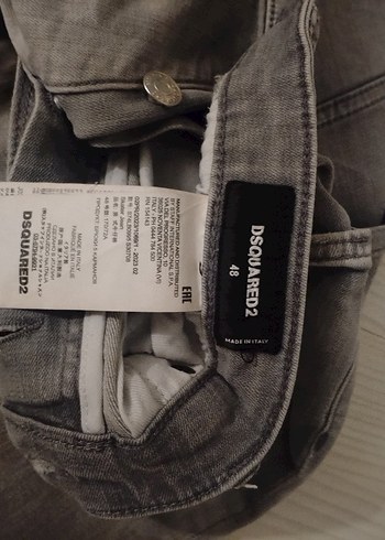 DSquared2 Gri Dsquared2 Erkek Mini Jean Sort