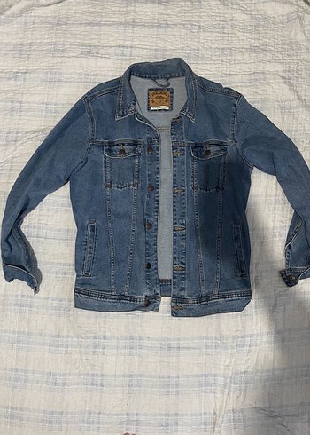 Pull and Bear Klasik Mavi Denim Ceket Pull Bear