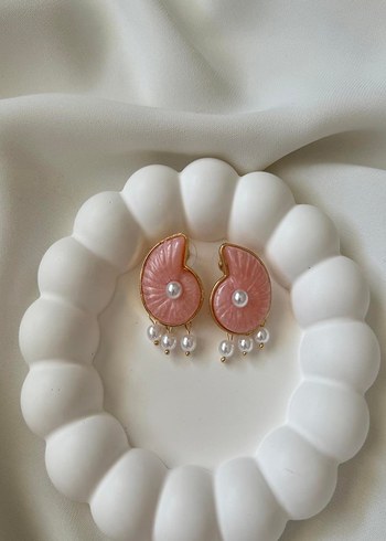 Pembe Mini Boncuklu Küpe