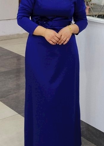 Alvina Saks Mavisi Uzun Elbise