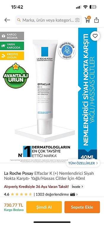 La roche posay effaclar k serisi