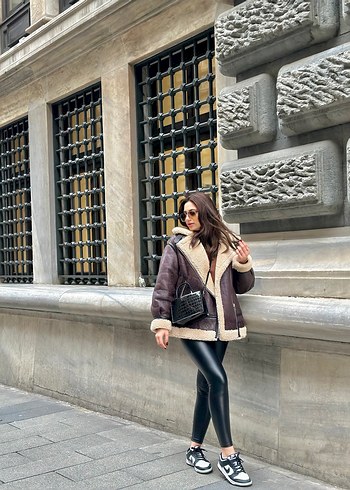 Bershka İci Komple Kurklu Oversize Mont