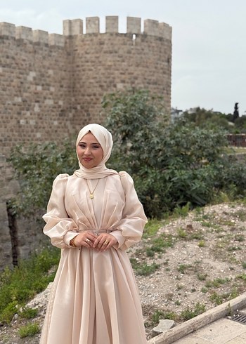 Abiye Siklik Ve Rahatlik Pudra Pembe Uzun Elbise