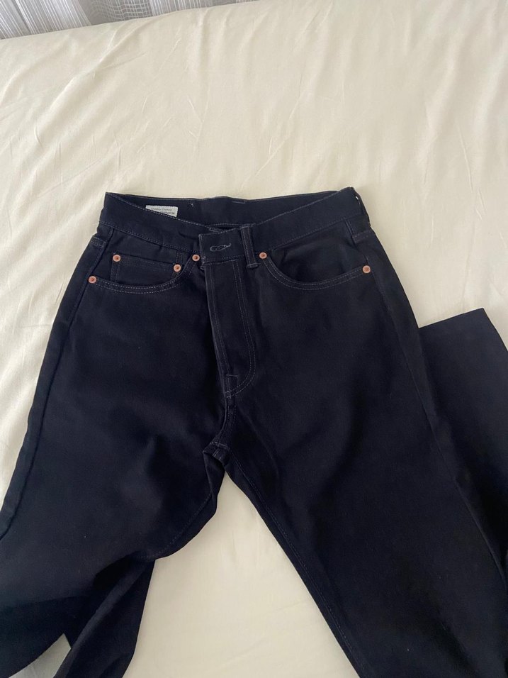 Siyah düz Kesim Jean — görsel 4/7