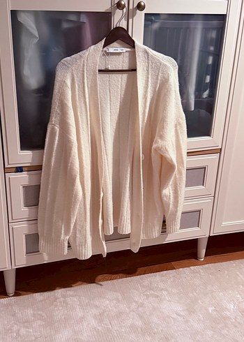 Mango Ekru Oversize Triko Hirka