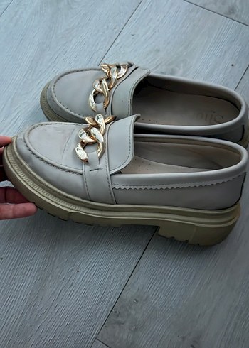Bambi Sik Ve Rahat Gri Loafer
