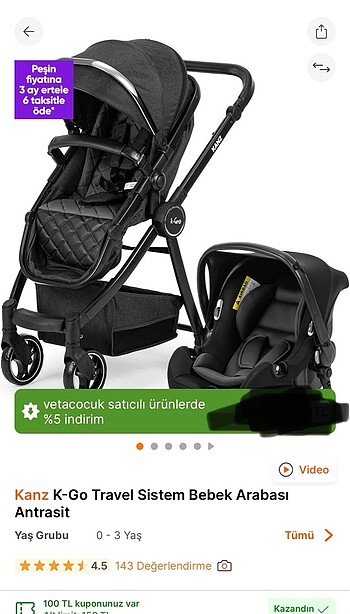 Kanz bebek arabası