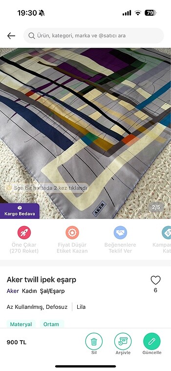 Aker Aker twill eşarp