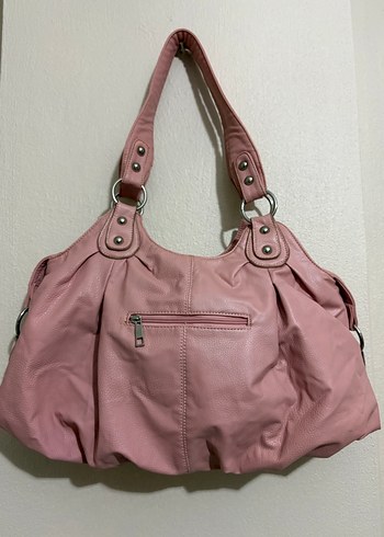 American Vintage Pudra Pembe Deri Vintage Omuz Cantasi