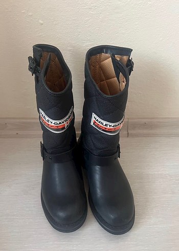 Harley Davidson Siyah Deri Bot