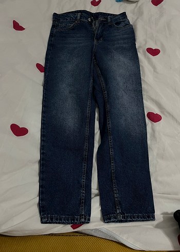 Diğer Koyu Mavi Rahat Kesim Denim Jean