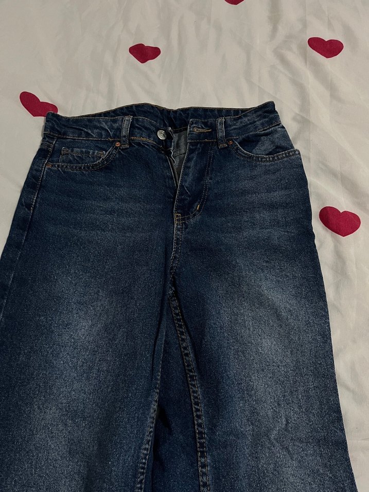 Koyu Mavi Rahat Kesim Denim Jean — görsel 2/5