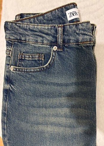 Zara Mavi Yikamali Denim Jean