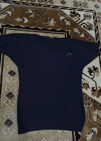 Perlina Lacivert Minimal Triko Kazak