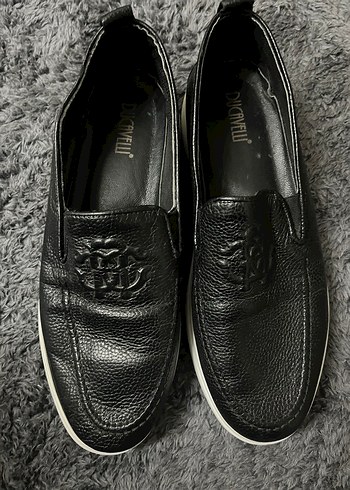 Diğer Dolce Gabbana Siyah Deri Slip On Ayakkabi