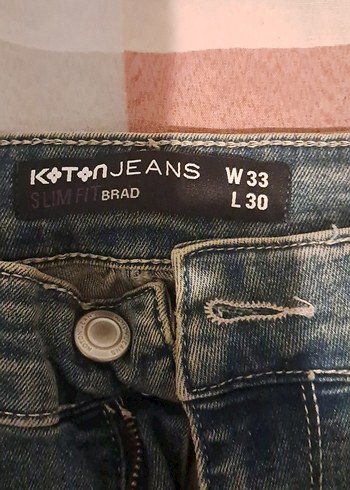 Koton Slim Fit Koyu Mavi Jean
