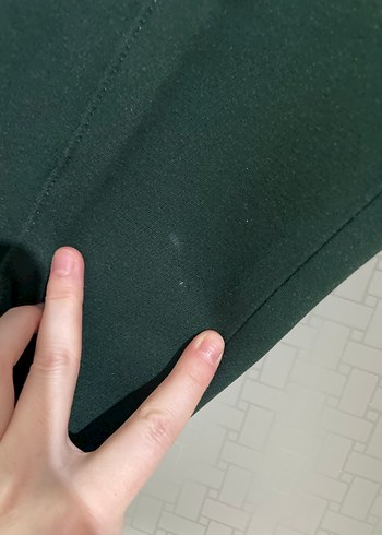 Yeşil Midi Kadın Kumaş Pantolon - Görsel 3