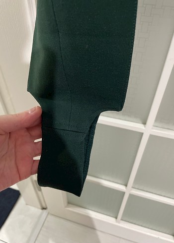 Yeşil Midi Kadın Kumaş Pantolon - Görsel 2