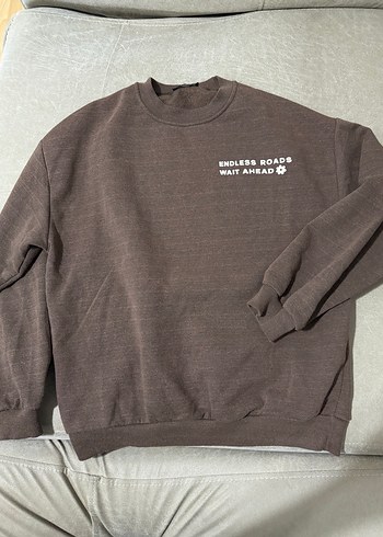 Diğer Kahverengi Kadin Oversize Sweatshirt